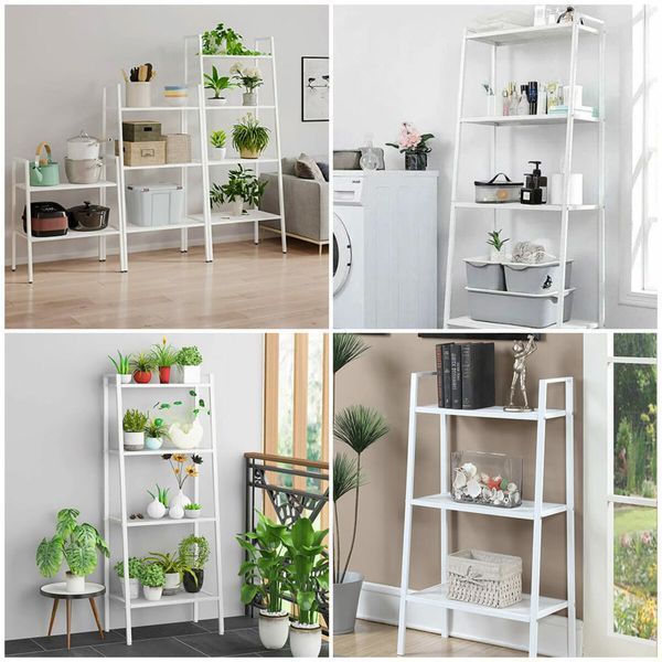 Стелаж-етажерка триярусний з металу 60х33х110см Білий SW-00002103 SW-00002103 фото